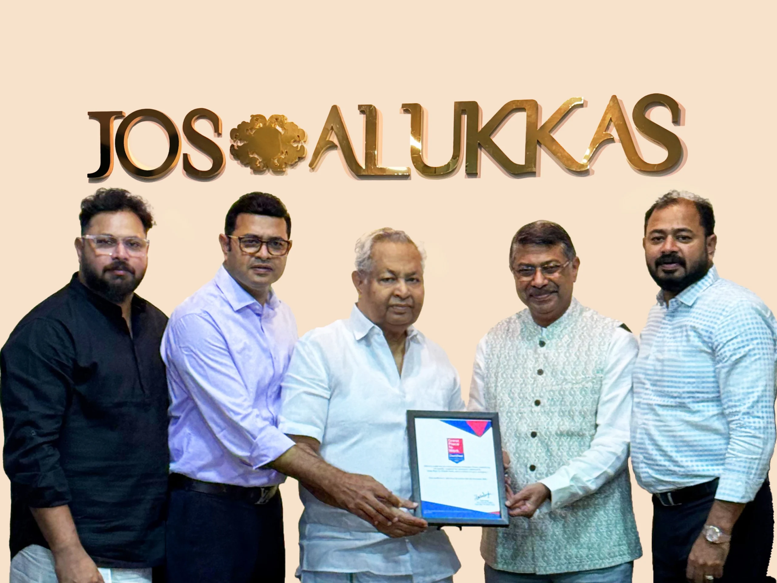 Great Place to Work Recognition for Jos Alukkas for the Second Consecutive Year