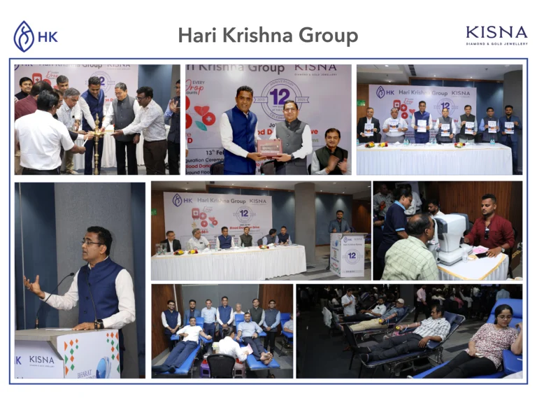 "Hari Krishna Exports Celebrates 12 Years at The Capital, Mumbai, with a Life-Saving Initiative: Blood Donation Drive and Eye Check-Up Camp at Bharat Diamond Bourse, BKC, Mumbai."