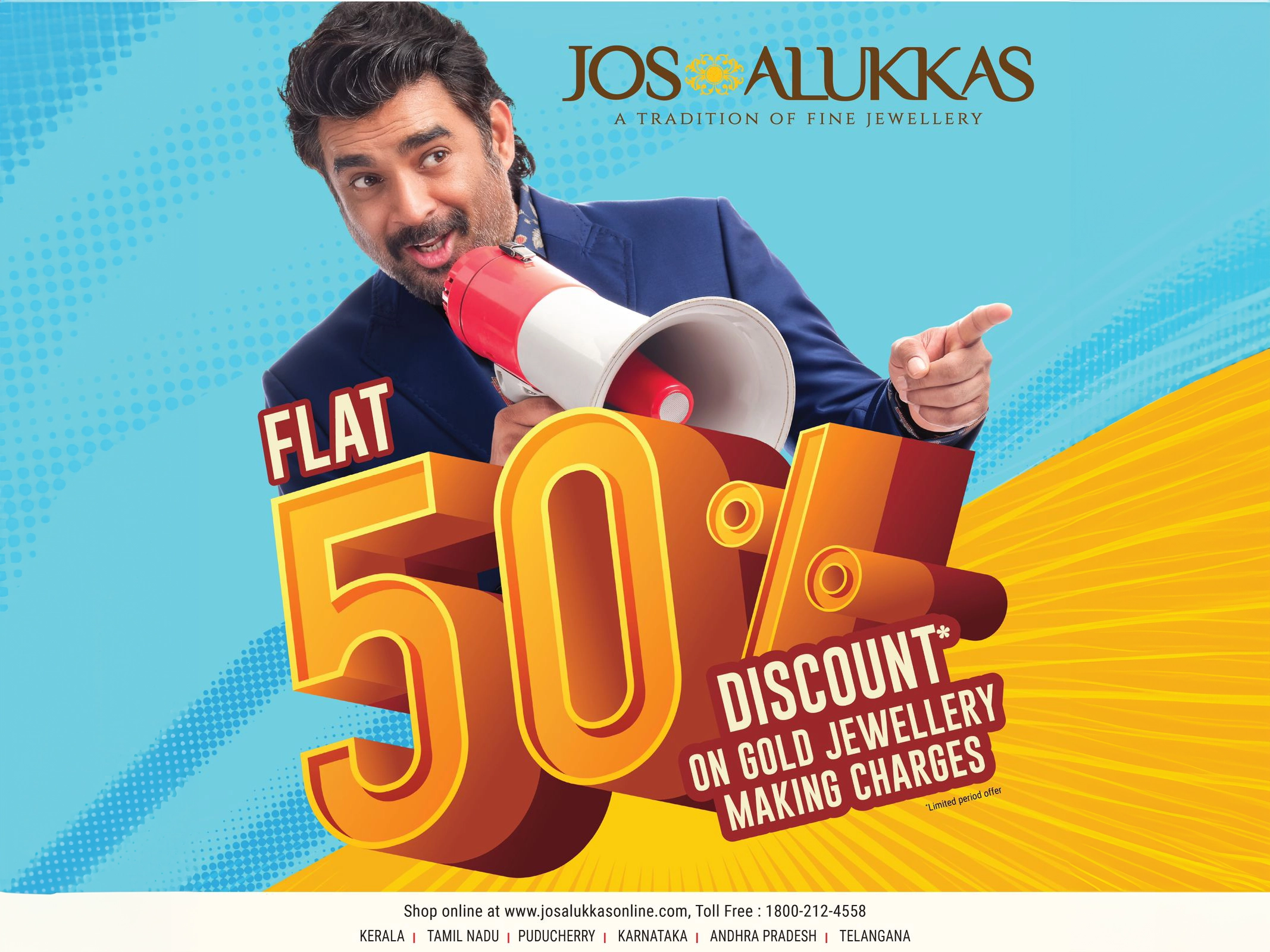 Jos Alukkas Announces Flat 50% Discount on Gold Jewellery Making Charges