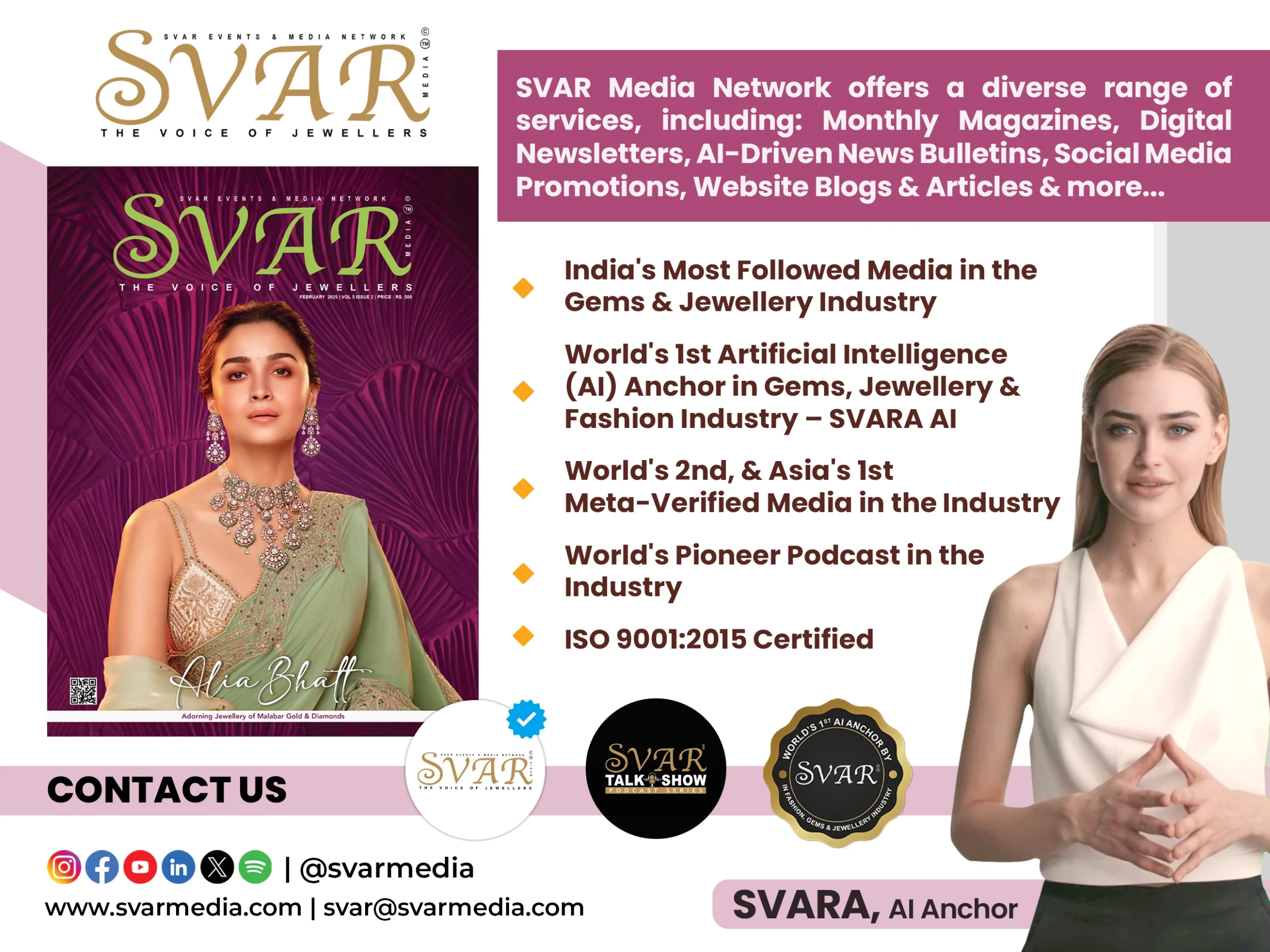 SVAR Media Network – India’s Best Jewellery Magazine & Media Platform & No 1 Digital Media Platform in Gems & Jewellery Industry