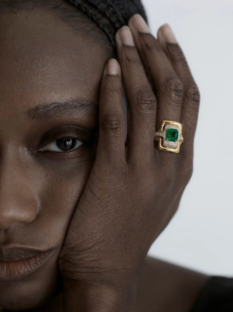 Zambian Emeralds Exude Hollywood Glamour in ĀZLEE x Gemfields Origins Collection