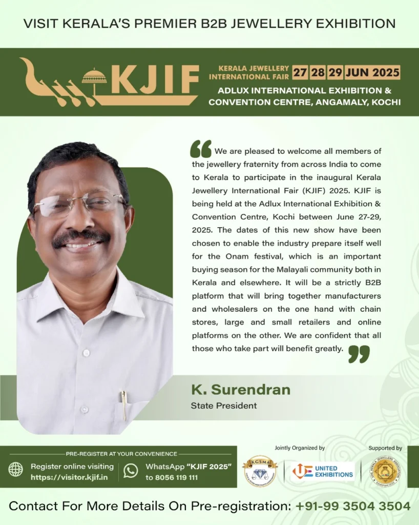 Kerala Jewellery International Fair 2025 Set to Dazzle as Kerala’s Biggest B2B Jewellery Exhibition