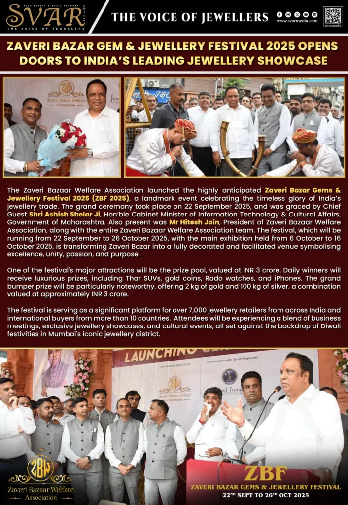 Zaveri Bazar Gem & Jewellery Festival 2025 Opens Doors to India’s Leading Jewellery Showcase