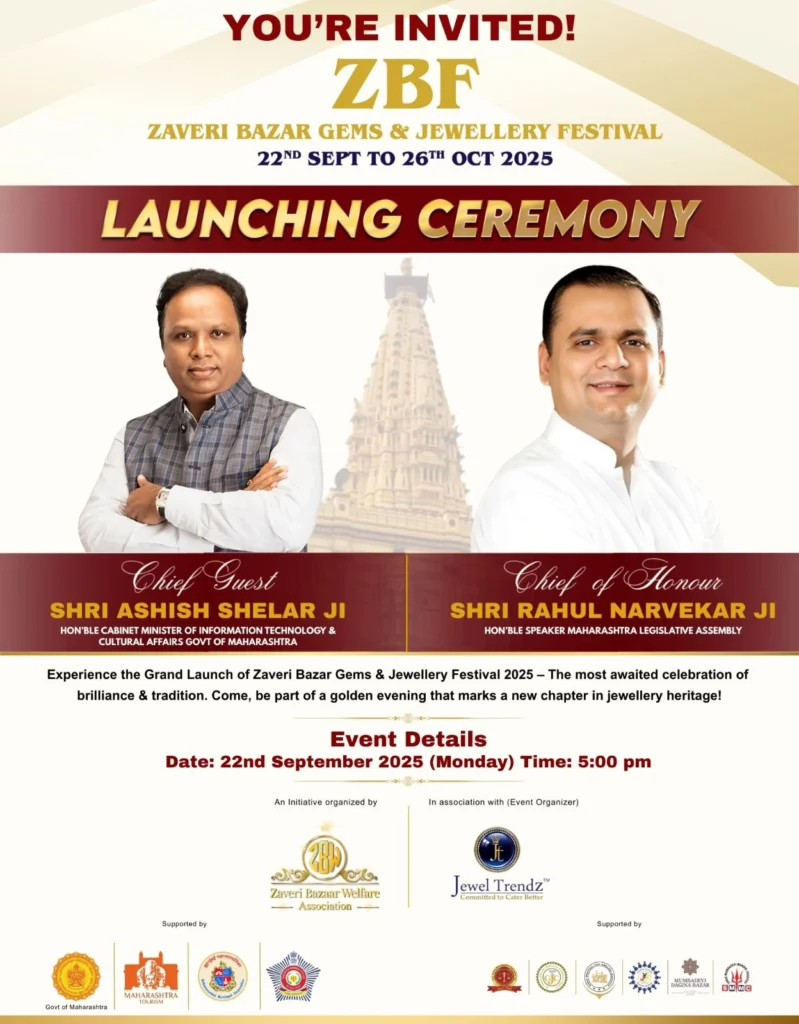 ZBF 2025: Zaveri Bazaar Gems & Jewellery Festival – Grand Launch, Dates, Prizes & Sponsorships