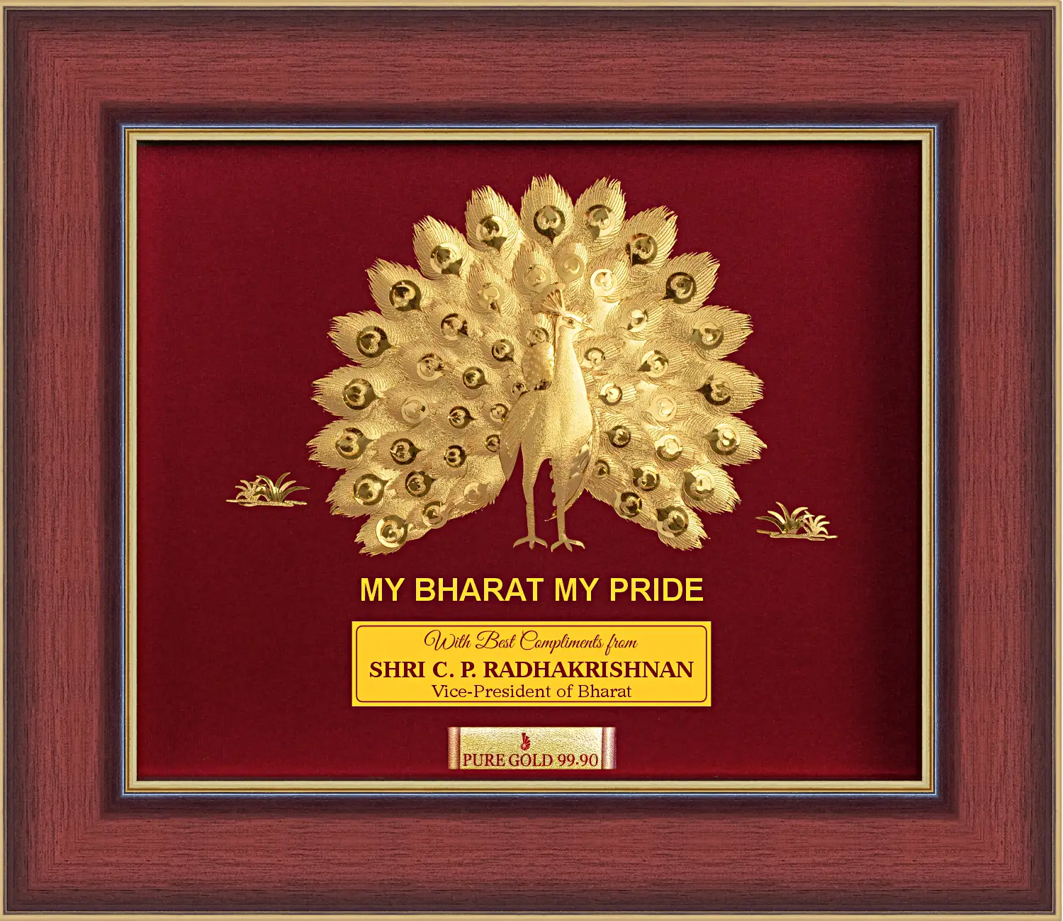 Prima Art’s 24K Gold Frame Presented to Prime Minister of India Shri Narendra Modi