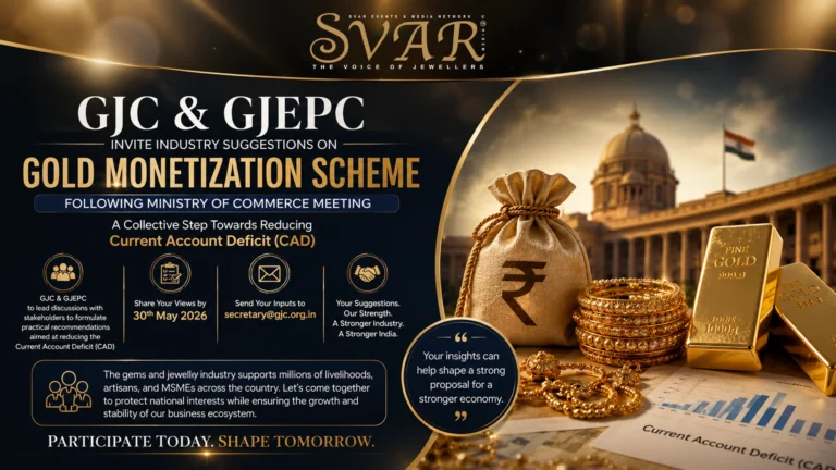 GJC and GJEPC Invite Industry Suggestions on Gold Monetization Scheme Following Ministry of Commerce Meeting GJC and GJEPC Invite Industry Suggestions on Gold Monetization Scheme Following Ministry of Commerce Meeting