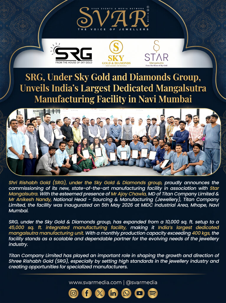 SRG - Under Sky Gold & Diamonds Unveils India’s Largest Mangalsutra Manufacturing Facility in Navi Mumbai