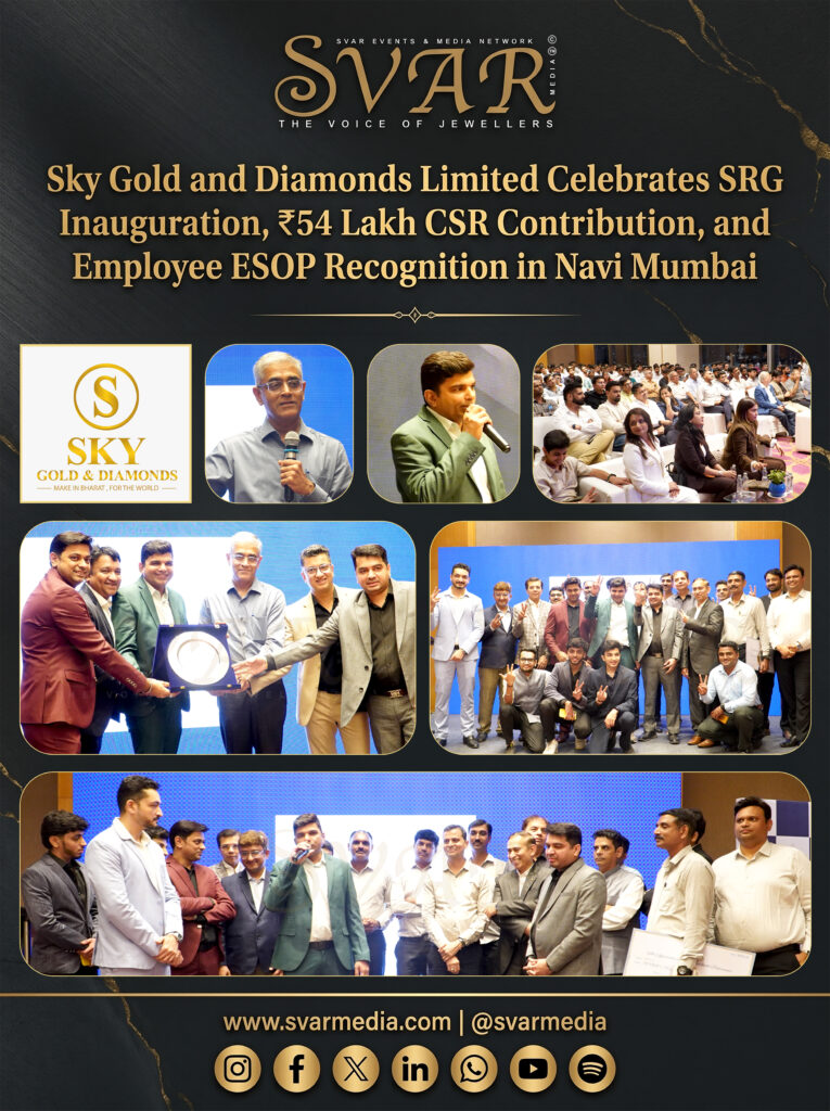 Sky Gold and Diamonds Celebrates SRG Inauguration, ₹54 Lakh CSR Donation & ESOP Recognition in Navi Mumbai