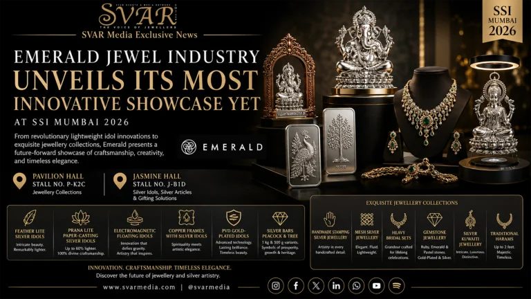 Emerald Jewel Industry Unveils Innovative Silver Idols, Jewellery Collections and New Launches at SSI Mumbai 2026