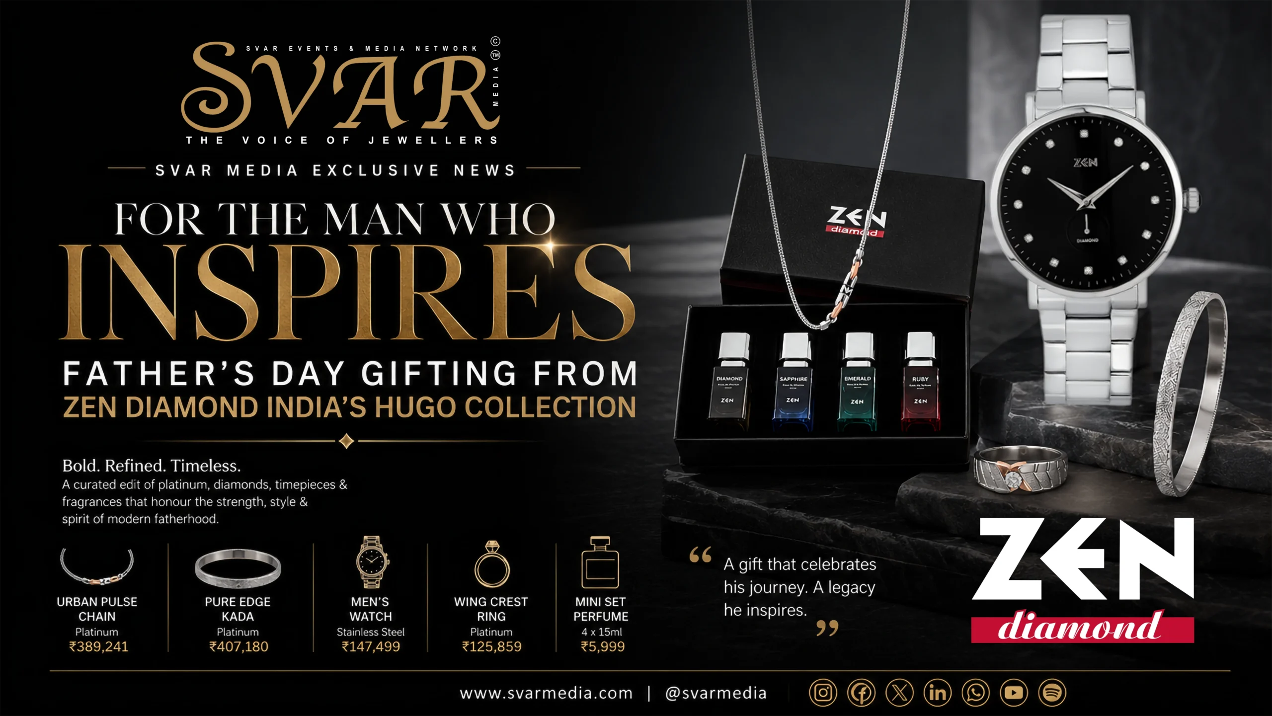 Father’s Day Gifting Guide 2026: Zen Diamond India’s Hugo Collection Celebrates Strength, Style and Individuality
