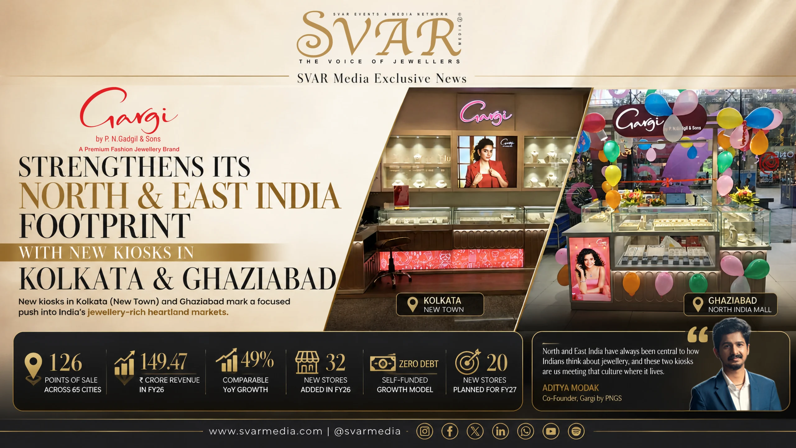 Gargi by PNGS Expands in North and East India with New Jewellery Kiosks in Kolkata and Ghaziabad
