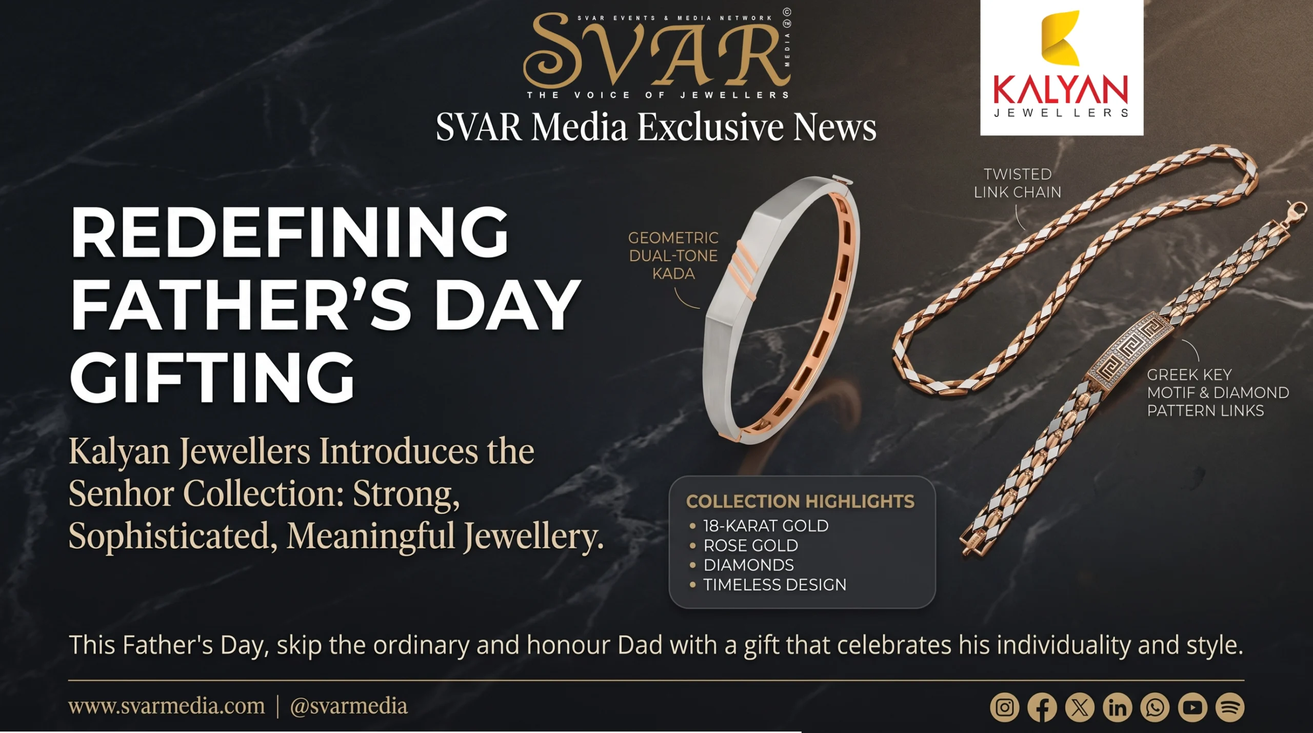 Kalyan Jewellers Father’s Day 2026 Gift Guide: Meaningful Gold Jewellery Gifts from the Senhor Collection