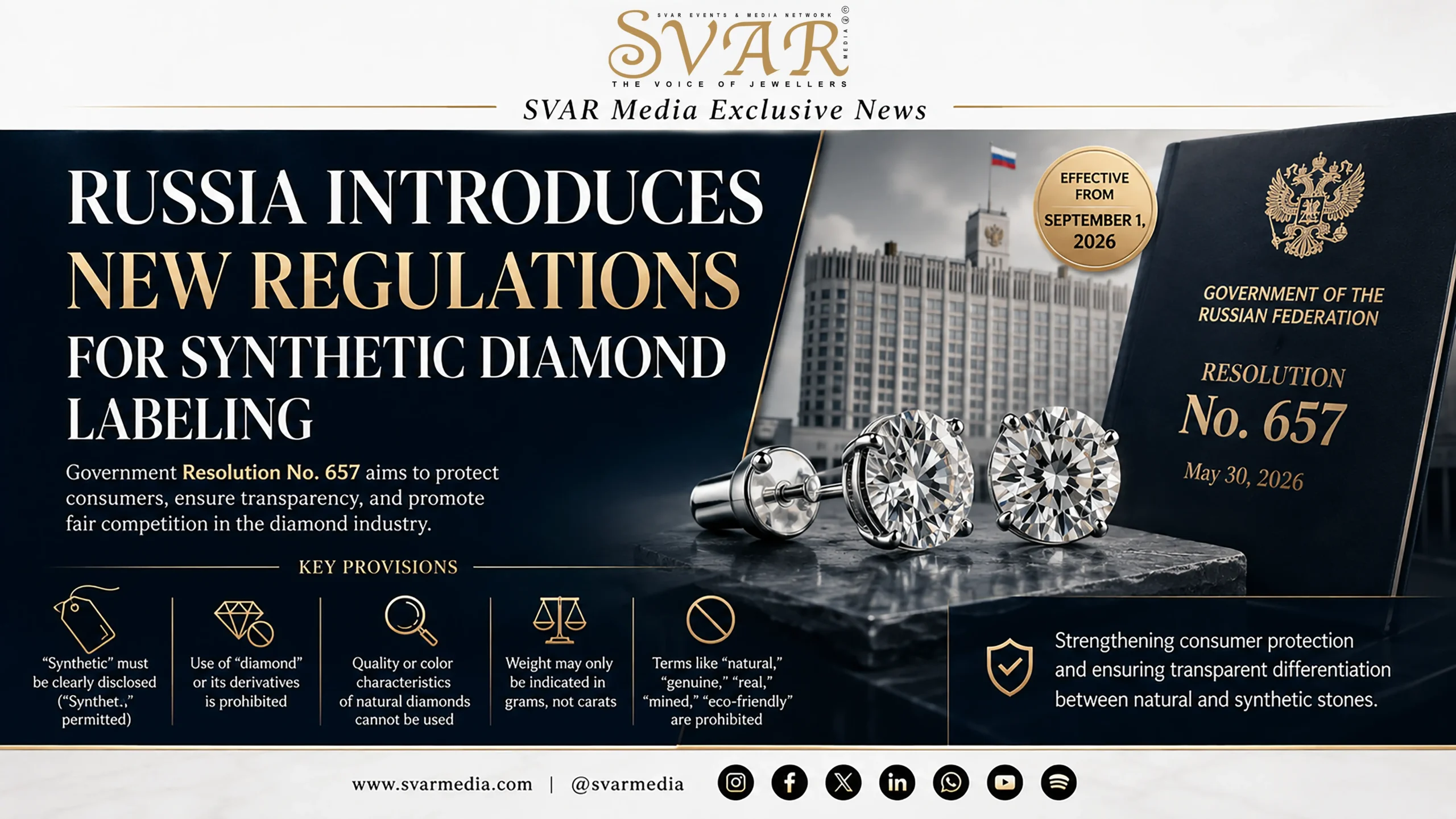 Russia Introduces New Regulations for Synthetic Diamond Labeling to Protect Consumers