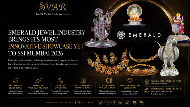 Emerald Jewel Industry Unveils Innovative Silver Idols, Jewellery Collections and New Launches at SSI Mumbai 2026 Emerald Jewel Industry Unveils Innovative Silver Idols, Jewellery Collections and New Launches at SSI Mumbai 2026