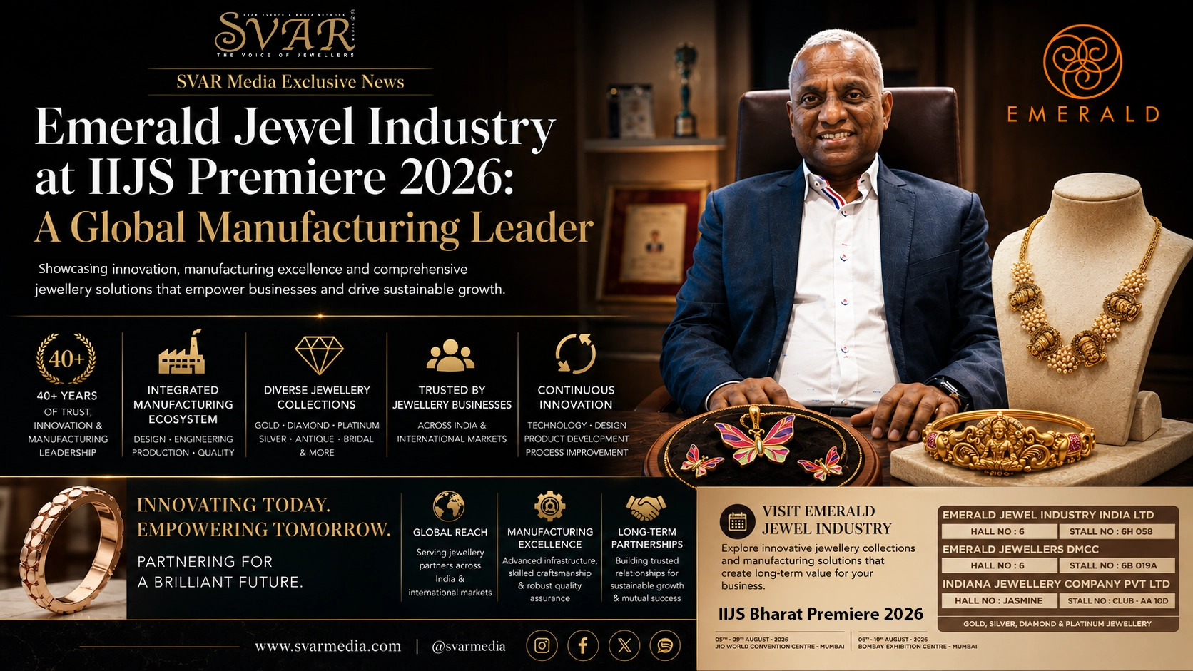Emerald Jewel Industry: One of the World's Leading Jewellery Manufacturers Showcases Innovation at IIJS Premiere 2026