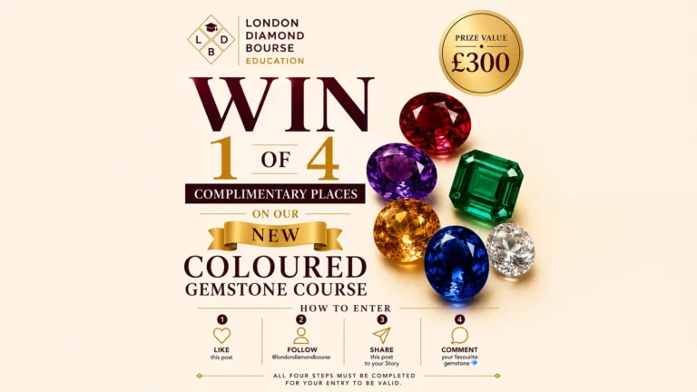 London Diamond Bourse Launches Coloured Gemstone Course with Competition to Win Free Places London Diamond Bourse Launches Coloured Gemstone Course with Competition to Win Free Places