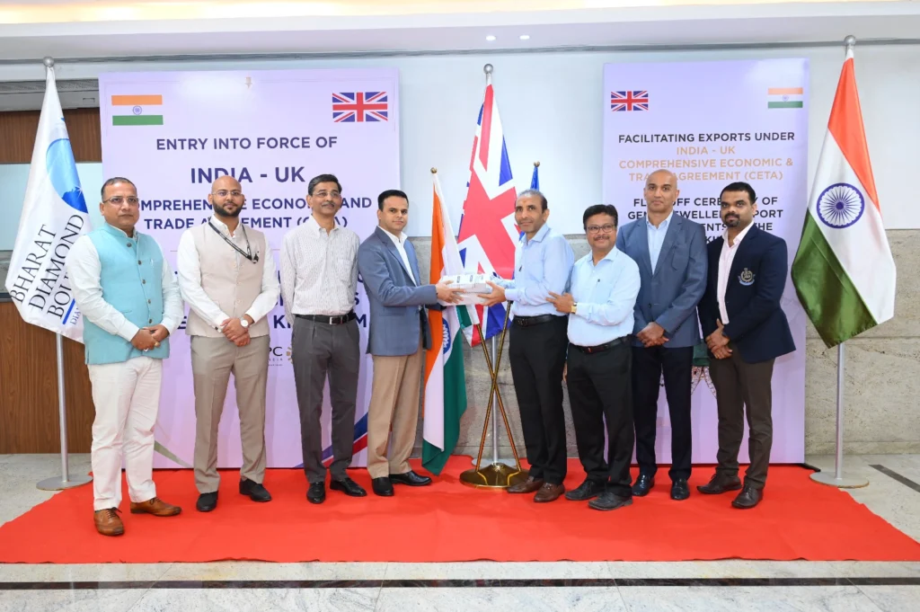 Mumbai Flags Off First Jewellery Export Consignment to the UK Under India–UK CETA | GJEPC