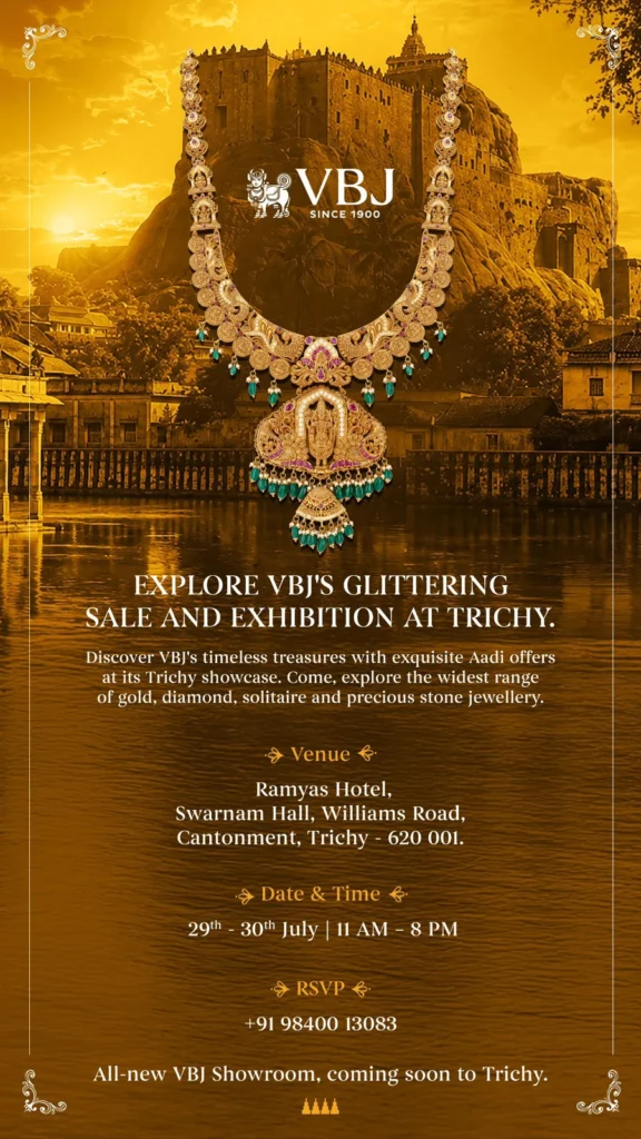 VBJ Brings Its Signature Jewellery Showcase to Trichy This Aadi with Exclusive Offers on Gold, Diamond and Bridal Jewellery