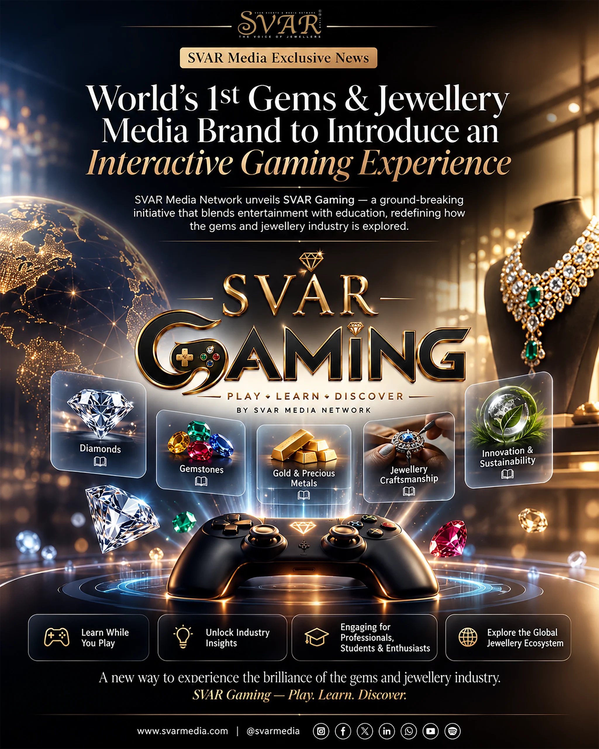 SVAR Gaming - World's 1st Gems & Jewellery Gaming Platform