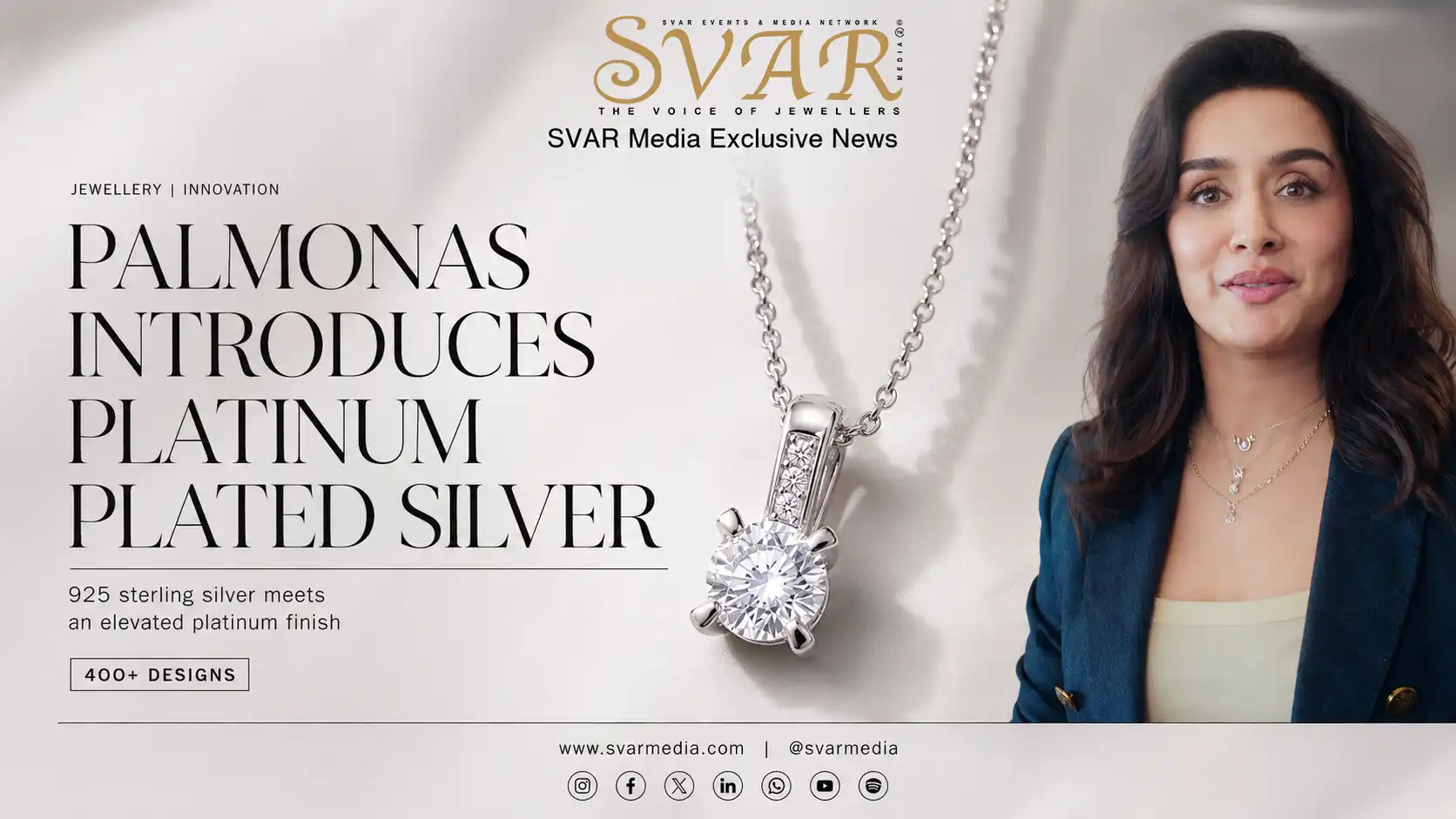 Palmonas Launches Platinum Plated Silver Jewellery Collection