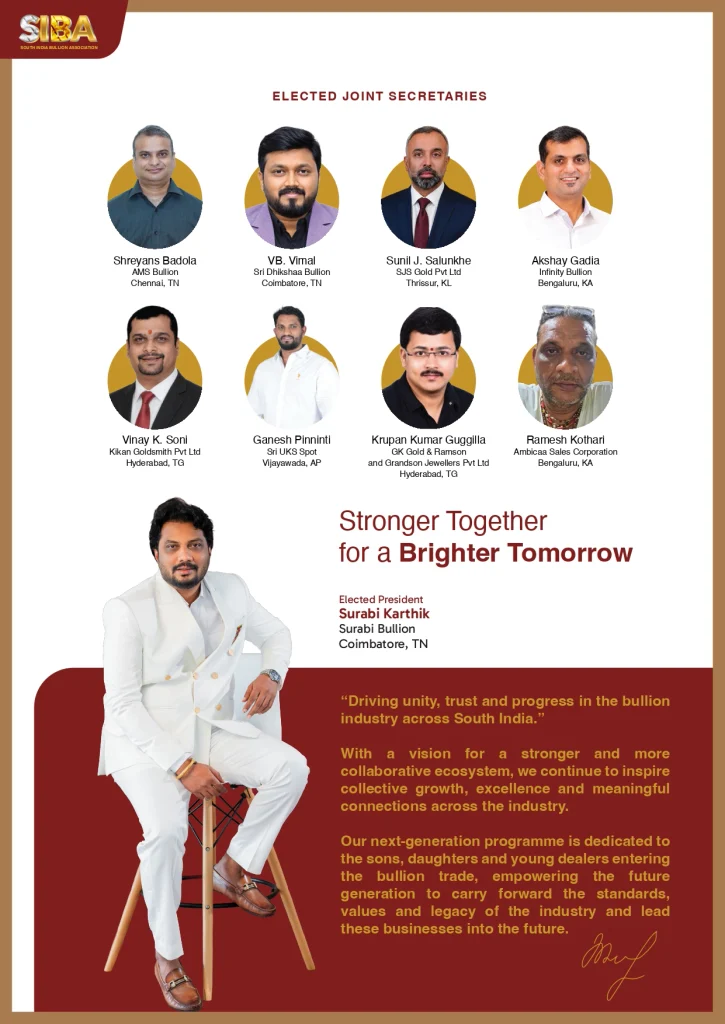 South India Bullion Association to Launch and Inaugurate Newly Elected Team