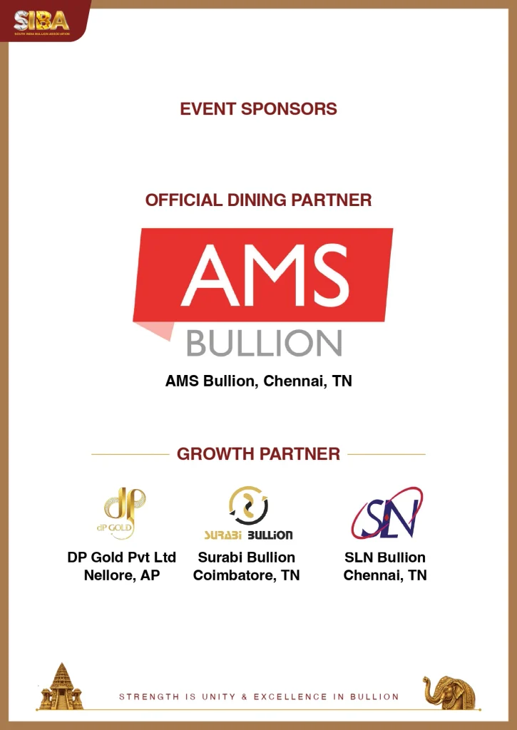 South India Bullion Association to Launch and Inaugurate Newly Elected Team