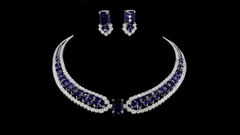 Explore 8 statement jewellery pieces by Mavitrra featuring emeralds, sapphires, rubies, kundan, gold and diamonds for elegant Diwali festive styling.