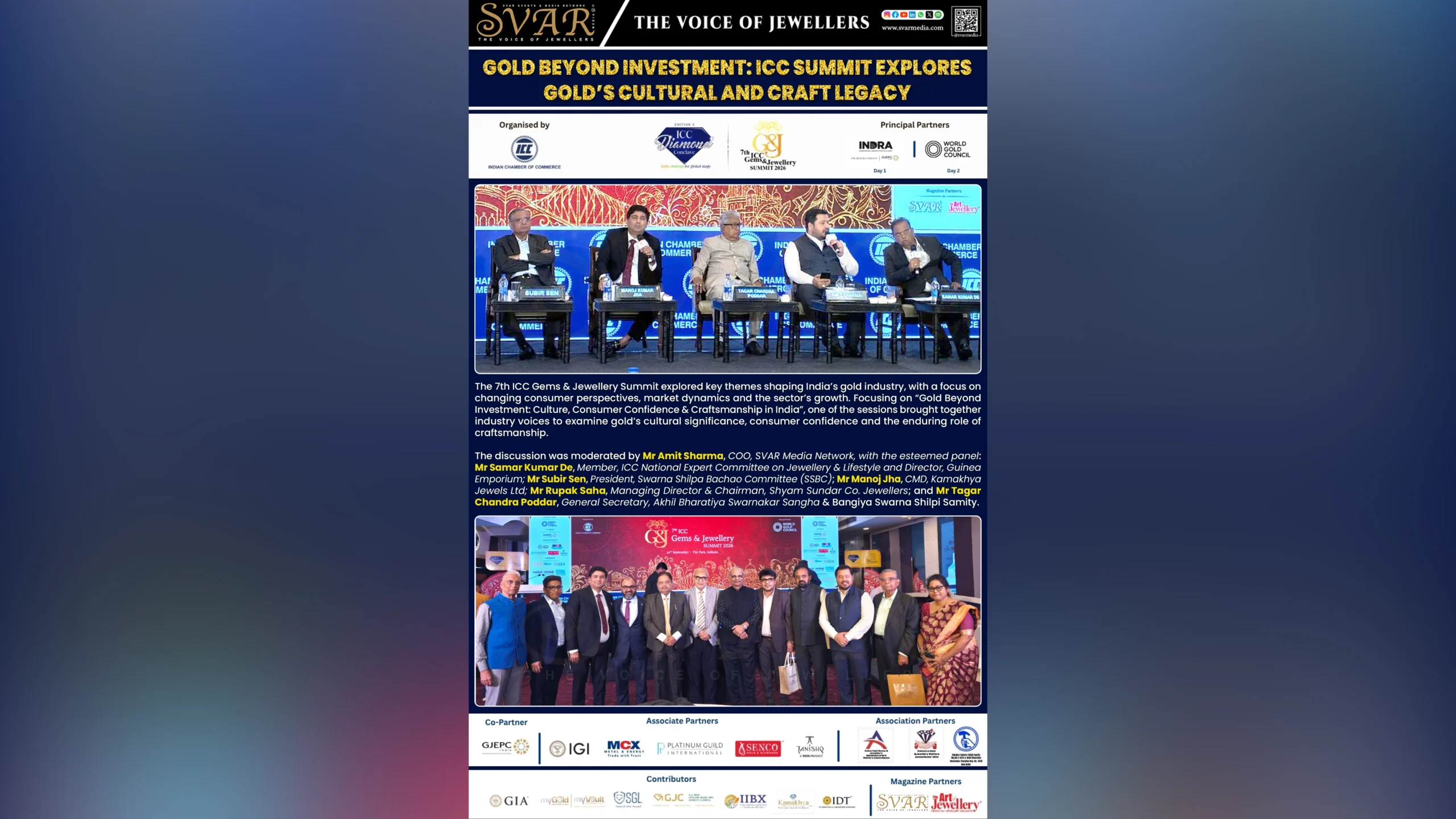 Gold Beyond Investment: ICC Summit Explores Gold’s Cultural and Craft Legacy