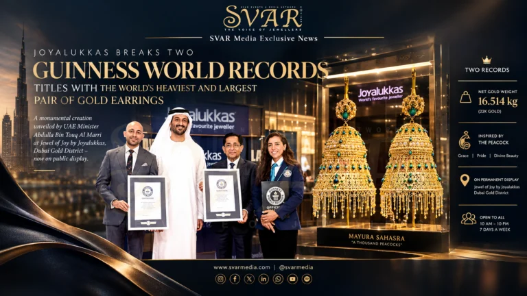 Joyalukkas Sets Two Guinness World Records with World’s Heaviest and Largest Gold Earrings Joyalukkas Sets Two Guinness World Records with World’s Heaviest and Largest Gold Earrings