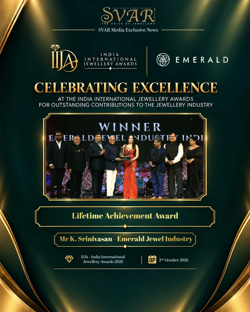 K. Srinivasan of Emerald Jewel Industry Honoured with Lifetime Achievement Award at IIJA 2026