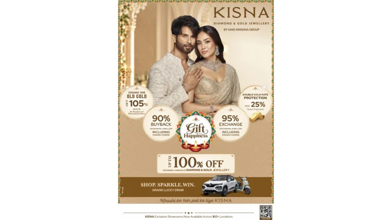 KISNA Offers Up to 105% Value on Old Gold and 100% Off Making Charges for Dhanteras, Diwali