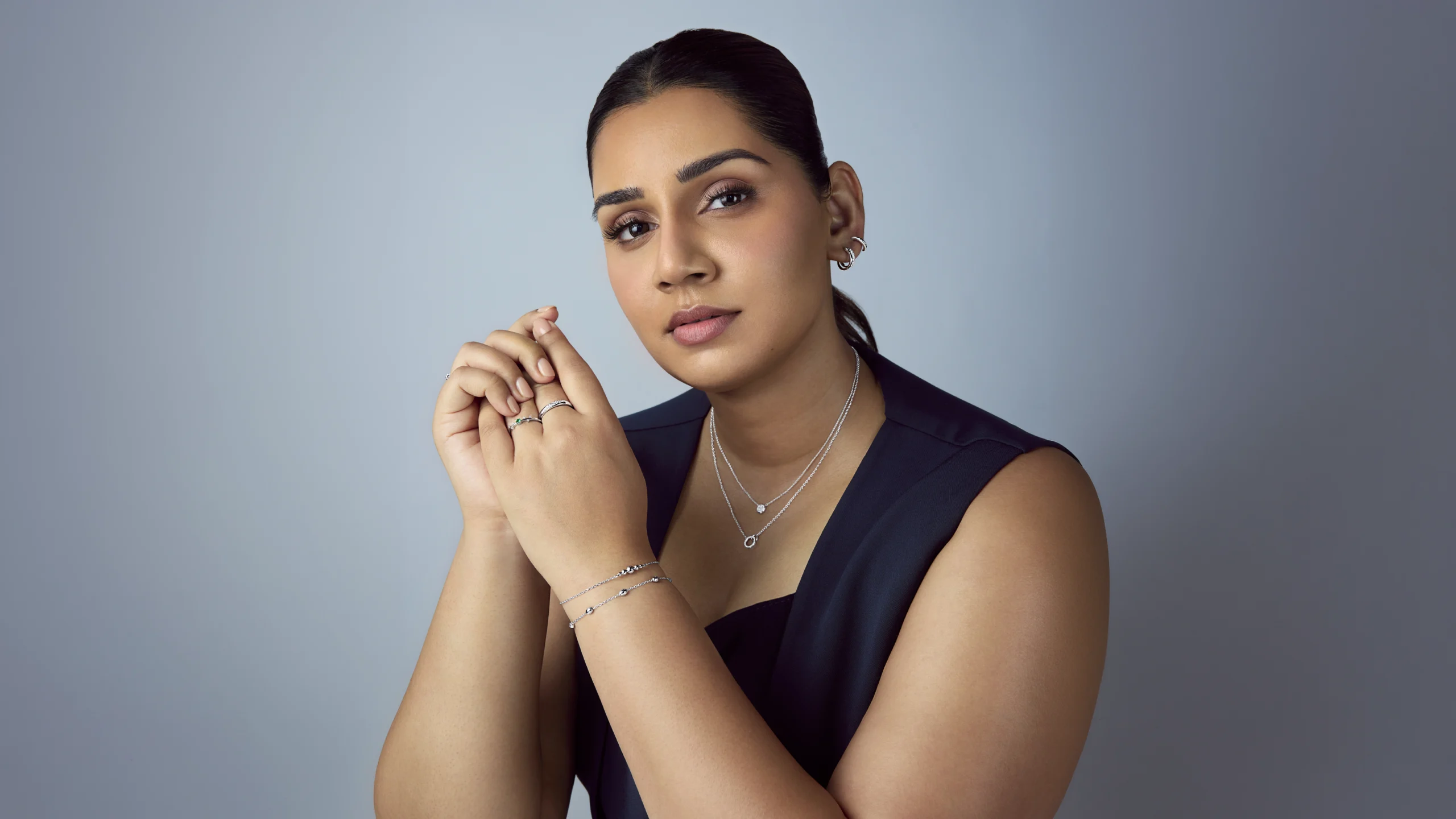 Palmonas Launches Platinum Plated Silver Collection With Sanjana Ganesan