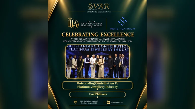 Pure Platinum Honoured for Outstanding Contribution to Platinum Jewellery Industry at IIJA 2026 Pure Platinum Honoured for Outstanding Contribution to Platinum Jewellery Industry at IIJA 2026