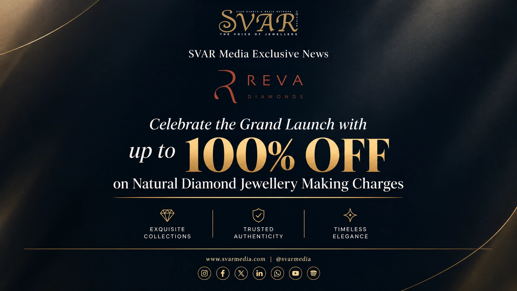 Reva Diamonds Opens Sixth Exclusive Showroom in Bavdhan, Pune with Up to 100% Off on Making Charges