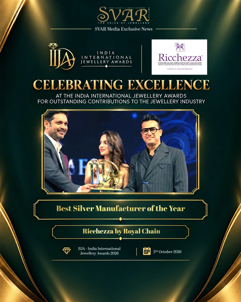 Ricchezza by Royal Chain Wins Best Silver Manufacturer of the Year at IIJA 2026