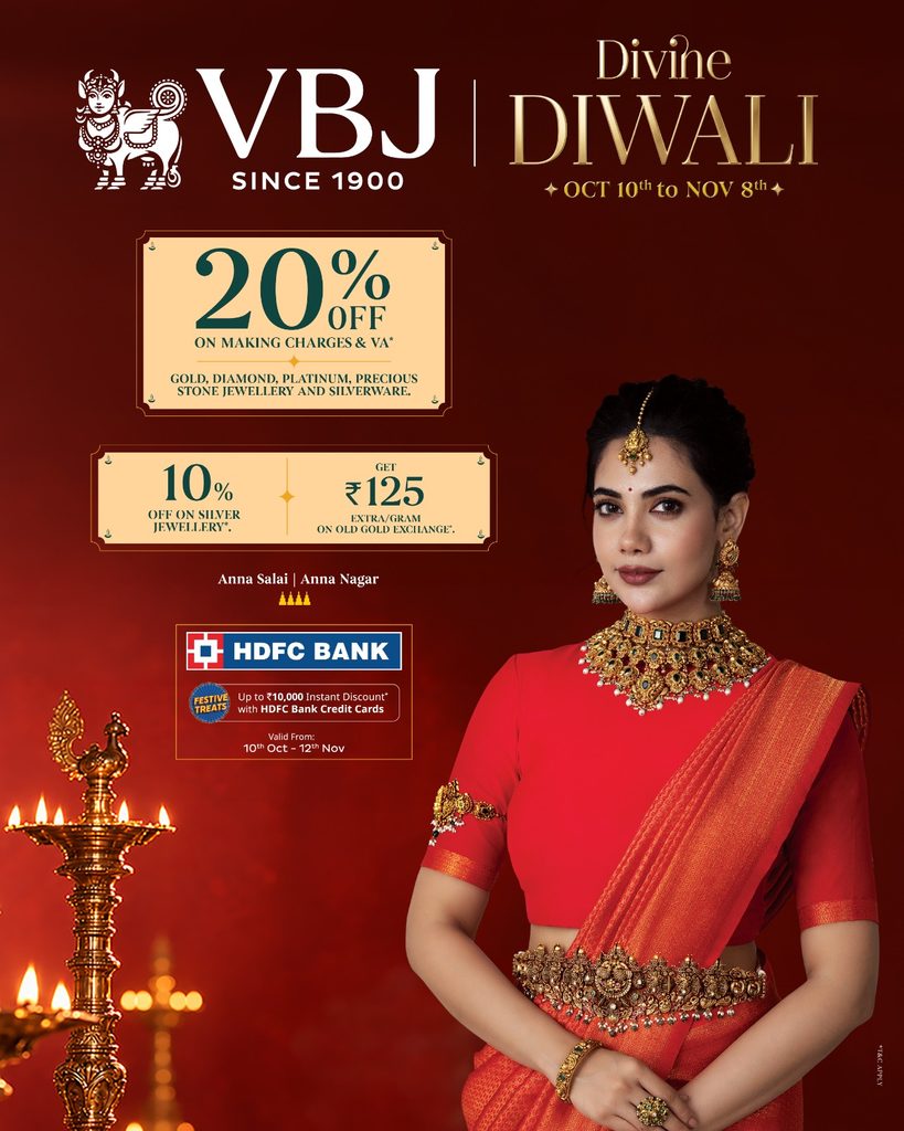 VBJ Announces Divine Diwali Offers on Gold, Diamond and Platinum Jewellery